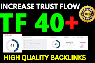 increase url trust flow tf 40 plus with quality backlinks
