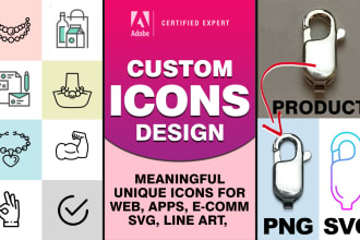 design modern professional icon sets for websites and apps