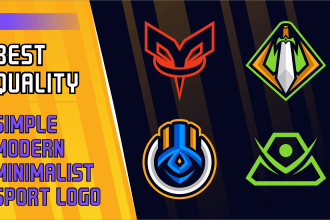 make modern minimalist esports logo for twitch youtube kick
