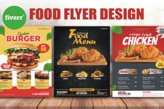 design  impressive food flyer and impressive poster design