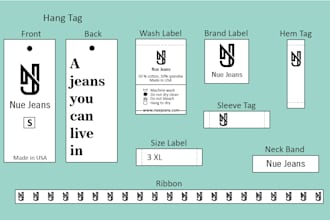 design creative product label and clothing tag