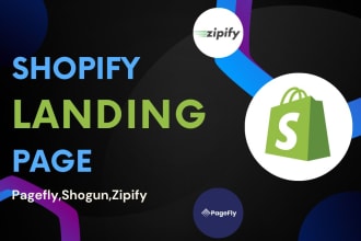 shopify landing page with shogun, gem or zipify page builders