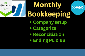 do monthly bookkeeping in quickbooks, xero, wave, and zoho books
