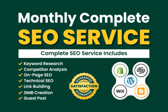 do full monthly seo service with high quality contextual dofollow backlinks