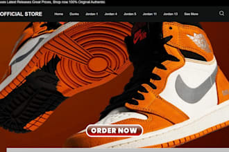 design shopify store footwear, sneakers, shoe website, shopify air jordan store