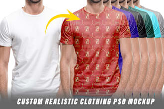 do custom tshirt PSD mockup or clothing smart object mockup