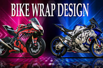 do create bike wrap design and car wrap just in 24 hours