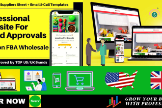 build amazon fba wholesale website for brand approvals