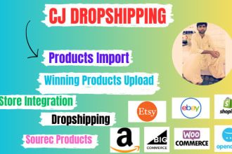 do cj dropshipping to shopify, wocommerce, ebay, bigcommerce, wix, etsy