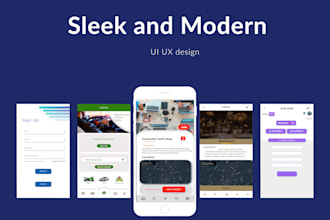 create clean sleek and modern ui designs