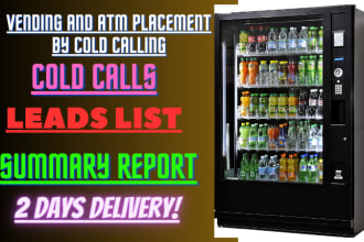 do vending machines locator and atm placement by cold calling