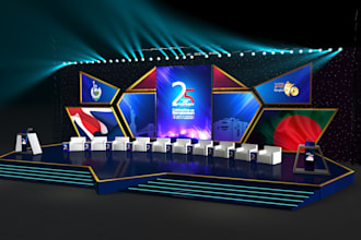 design modern exhibition booth, event stage and trade show stall