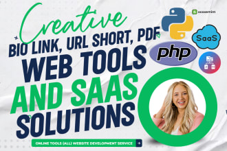 create bio links, URL shortener, qr code or saas pdf tools website