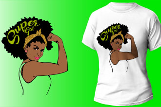 design creative african american characters for t shirts
