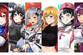 draw illustration for profile picture pfp vtuber oc fanart