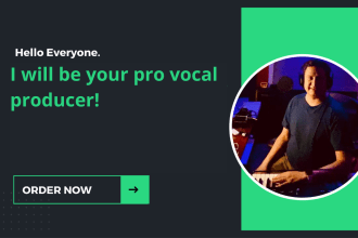 mix tune, clean and repair your vocals to fit on your mix