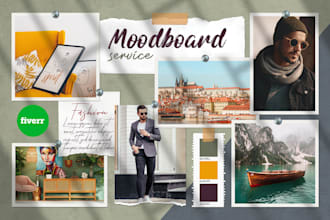 design custom moodboards for brand, event planning, home decor ideas