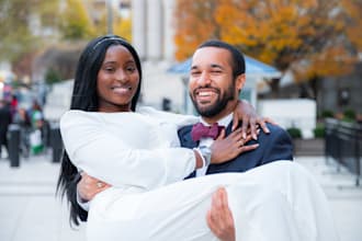 photograph a client in the public location of their choosing