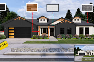 repaint  your house interior and exterior in photoshop