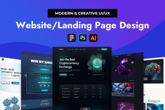 design professional and modern figma website UI UX