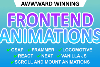 make cool award winning animated website