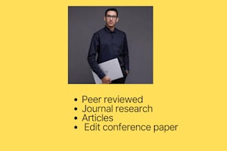 write peer reviewed journal research articles or edit conference paper
