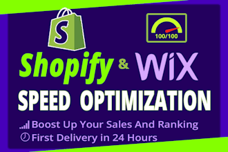 speed up wix shopify store speed, google pagespeed insight