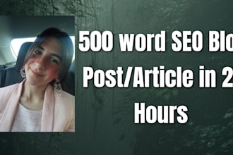 write your SEO 500 word blog post in 24 hours