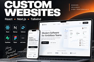 code custom built website as your expert in react and nextjs