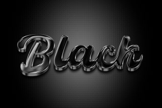 transform your logo into a striking 3d black metallic effect