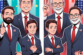 make political caricature and cartoon