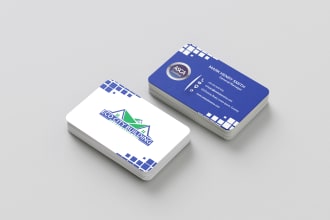 do canva minimalist business card design, company card design print ready PDF