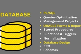 develop sql database, oracle forms and reports