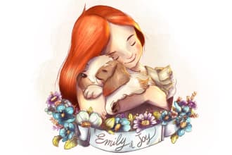 draw a portrait of your pets and children
