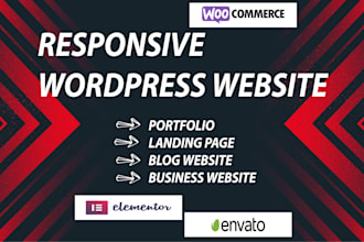 create a business wordpress  website, woo commerce