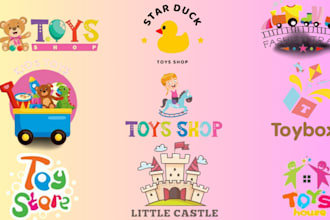 design beautiful logo for toy shop, baby shop and baby stall etc