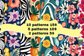 design vector seamless patterns for prints or fabric