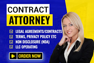 draft legal agreements,  contracts, nda, terms and conditions or privacy policy