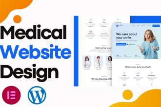 create professional fitness, dentist, medical website by wordpress