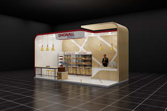 design exhibition booth, product display, and kiosk