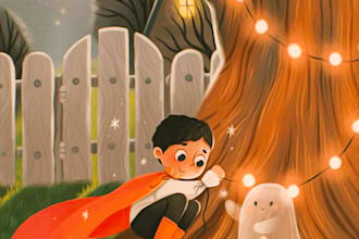 children book illustration and cover page for you