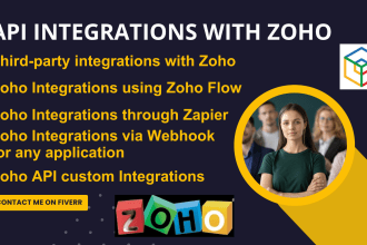 integrate zoho CRM books creator with shopify woocommerce PHP web