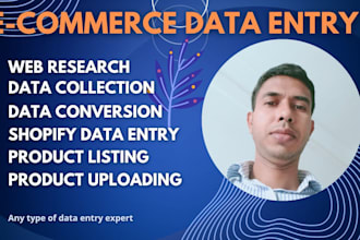 do ecommerce data entry copy paste and web research