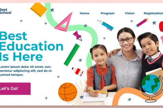 create a kindergarten, preschool, childcare, daycare, or any e learning website
