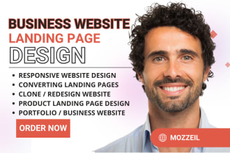 design, edit modern business website, wix website, redesign wix one page website