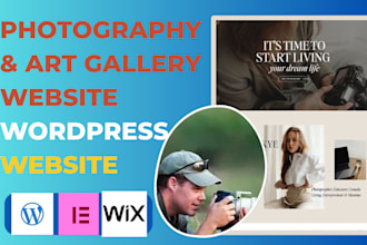design an attractive photography website, wildlife website, art gallery website