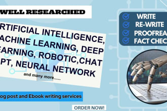 be your artificial intelligence, machine learning, deep learniing writer