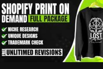 create shopify print on demand, clothing store and upload designs
