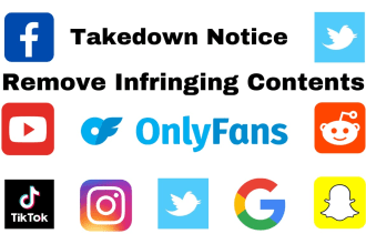 send dmca takedown notice to tiktok,facebook,instagram,reddit,google,onlyfans