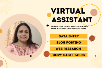 be your dedicated data entry virtual assistant